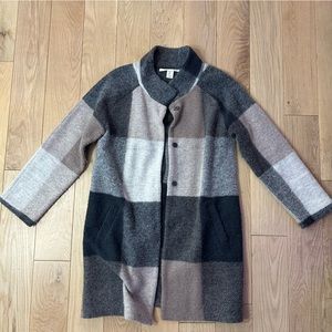 Max Studio Plaid Wool Blend Jacket